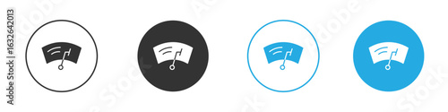 car windscreen icon in editable flat vector in black and white