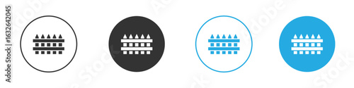 Yard icon in editable flat vector in black and white