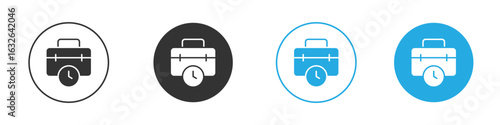 Work experience icon in editable flat vector in black and white