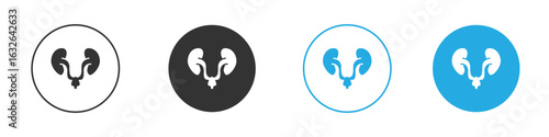Urology icon in editable flat vector in black and white