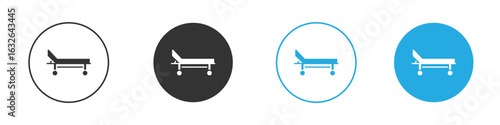 Stretcher icon in editable flat vector in black and white