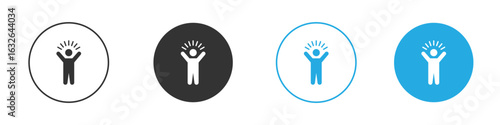 Self confidence icon in editable flat vector in black and white