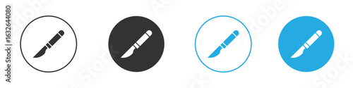 Scalpel icon in editable flat vector in black and white