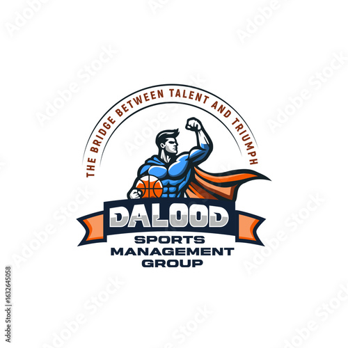 Basketball character logo design