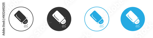 Pepper shaker icon in editable flat vector in black and white