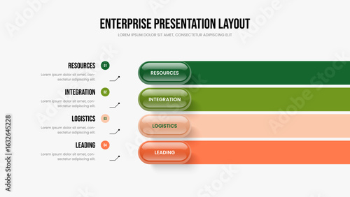Consulting Plan Slide Layout Vector Illustration. Digital Launch 4 Step Infographic Frame Template. Sales Campaign Four Element Diagram Slideshow Design.
