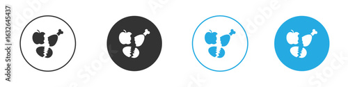 Organic waste icon in editable flat vector in black and white