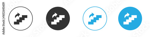 Next steps icon in editable flat vector in black and white