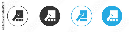 Jenga icon in editable flat vector in black and white