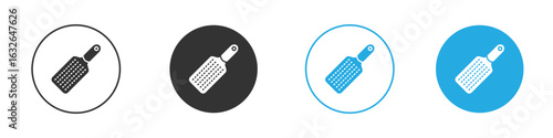 Grater icon in editable flat vector in black and white