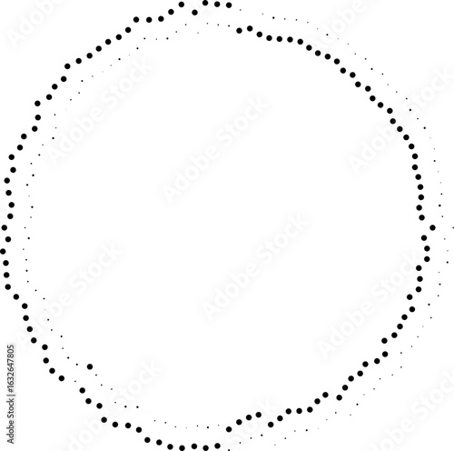 Vector element with irregular rays positioned both inside and outside around a large central empty space.