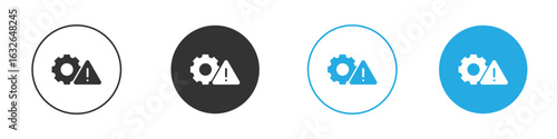 Failure icon in editable flat vector in black and white