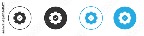 Execution icon in editable flat vector in black and white