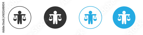 Ethics icon in editable flat vector in black and white
