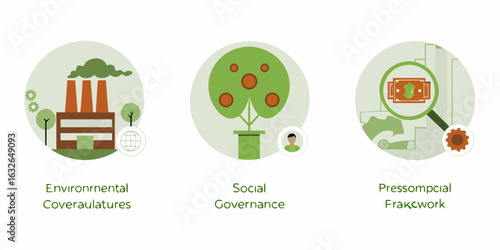 Esg concepts environmental social and governance illustrated