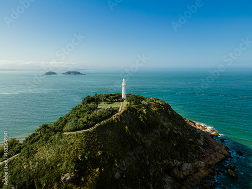Vista aérea do Faról das conchas na Ilha do Mel litoral do Paraná