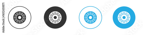 Car bearing icon in editable flat vector in black and white