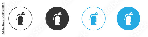 Breast pump icon in editable flat vector in black and white