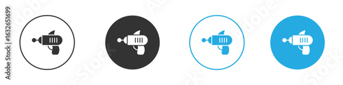Blaster icon in editable flat vector in black and white