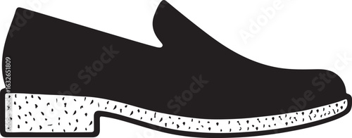 Minimal Modern Casual Slip-On Shoe Silhouette Vector for Contemporary Fashion Designs