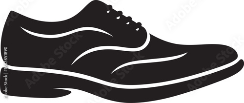 Sleek Formal Oxford Business Shoe Silhouette Vector Illustration for Professional Designs