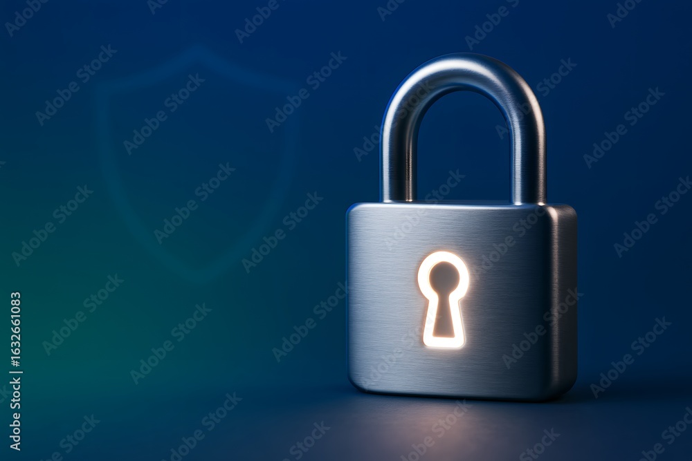 Fototapeta premium Secure Digital Keyhole with Focused Light for Data Access and Cybersecurity Solutions