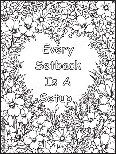 Printable motivational coloring page for kids and adults