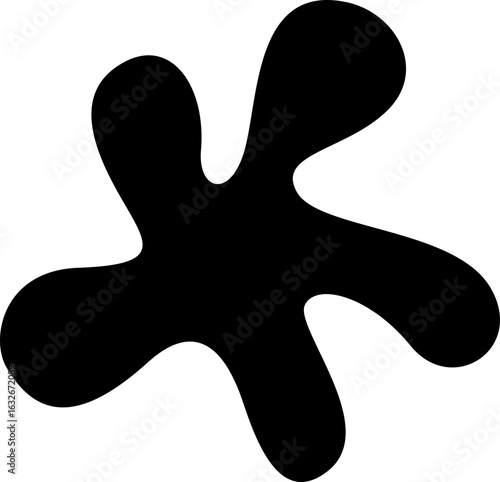 Abstract shape featuring soft, fluid lobes connected in an organic arrangement.