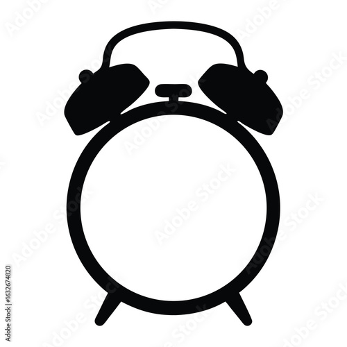 Alarm clock vector graphic illustration for time management and wake up call designs and projects