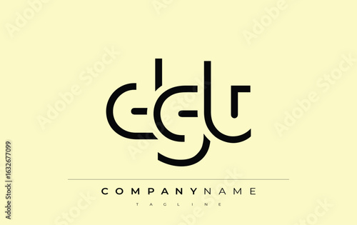 DGT abstract letter design. Modern Business Logo Design With Abstract Typography and Contemporary Style