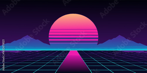 Vibrant neon cyan and pink abstract gradient background with a subtle digital glitch effect perfect for modern tech or creative designs