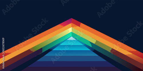 Vibrant seamless rainbow gradient flowing across a banner advertisement showcasing a full spectrum of colors with smooth transitions for dynamic visual appeal