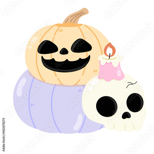 Pastel Halloween Clipart with Cute Ghosts and Witches