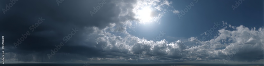 Fototapeta premium Cloudy sky panoramas hdr 360 degree view