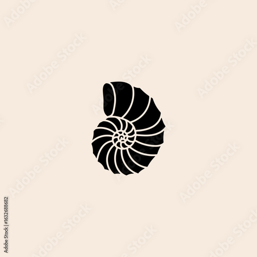 Seashell icon flat vector design.