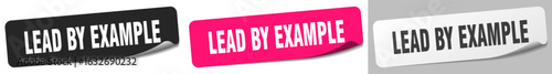 lead by example sticker. lead by example sticker set on white background