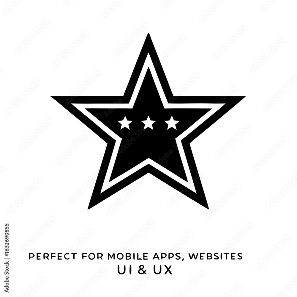 Obraz premium black star icon
