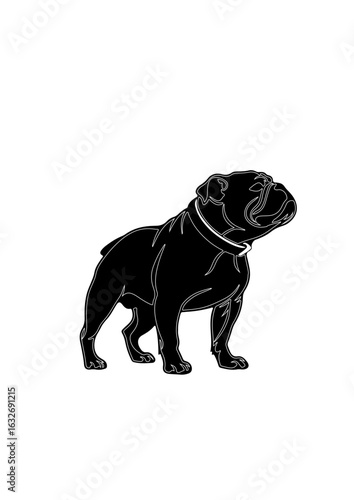 Bulldog Silhouette Illustration