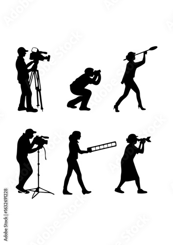 Film Crew Silhouette Illustration