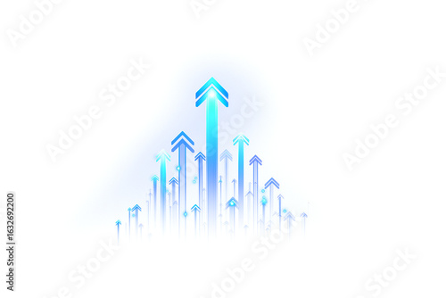 Transparent or png stock market investment trading graph growth. Successful business, growth strategy and achieving goals with the rising arrow.Trade business analytics graph and financial chart