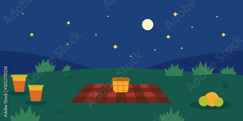 twilight birthday picnic fireflies chairs