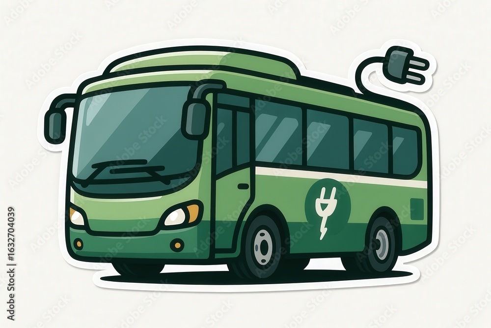 Eco-friendly electric bus showcasing sustainable transportation innovation designed with modern illustrations and a focus on urban mobility solutions captured with clarity Eco-friendly electric bus showcasing sustainable transportation innovation designed with modern illustrations and a focus on urban mobility solutions captured with clarity