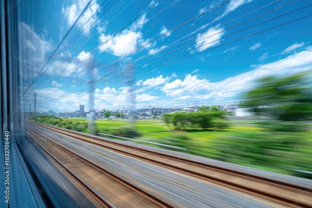 Fototapeta premium train on railway