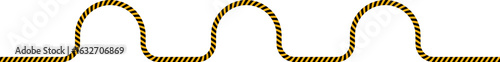 Three upward waves in a straight line path yellow and black diagonal line traffic sign