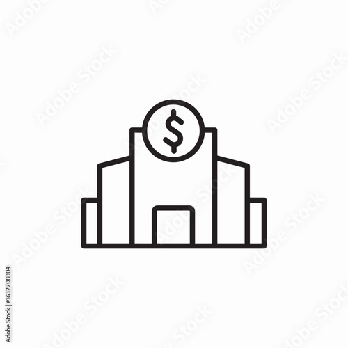 bank office icon sign vector