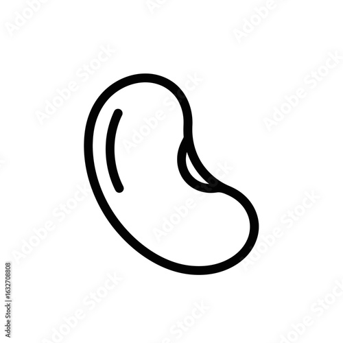 Healthy Nutrition Icon of a Bean  
