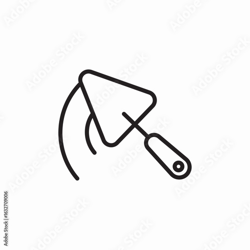 brick trowel icon sign vector