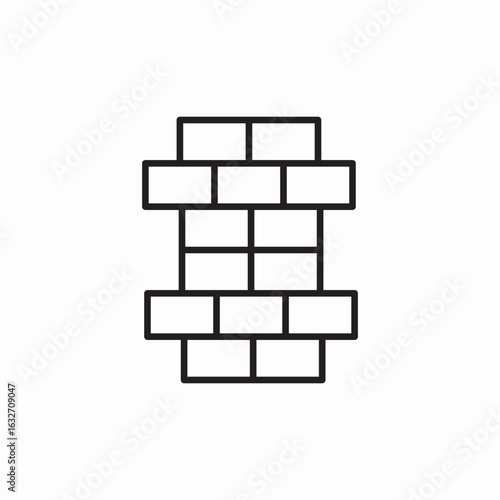 brick wall icon sign vector