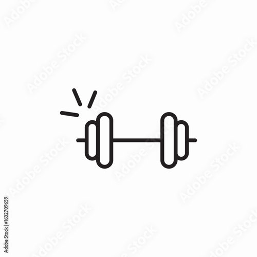 dumbbell gym icon sign vector