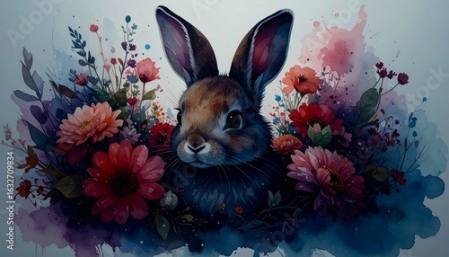 easter bunny with easter egg